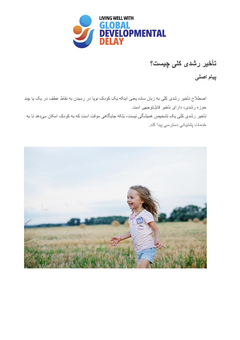 What Is Global Developmental Delay Farsi