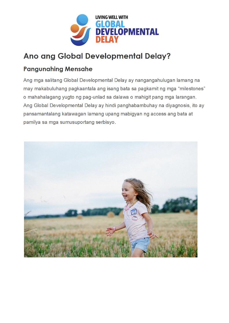 What Is Global Developmental Delay Filipino