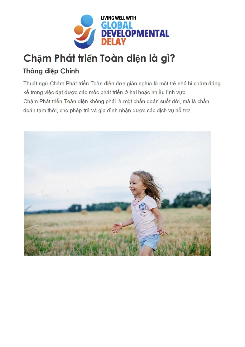 What Is Global Developmental Delay Vietnamese